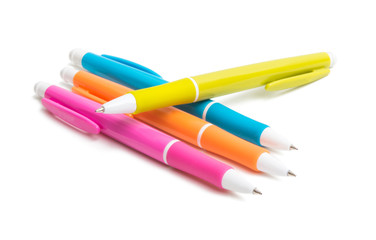 colored pens isolated