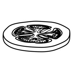 fresh tomato slice healthy food