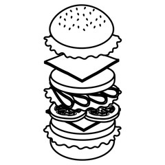 delicious burger fast food