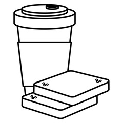 coffee drink with bread toast