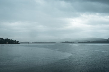 Fototapeta premium near Tivat town during the rain, Montenegro