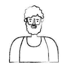 young man with beard avatar character