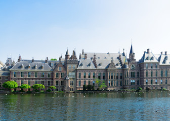 Fototapeta na wymiar view of Binnenhof - Dutch Parliament building, The Hague, Holland Netherlands