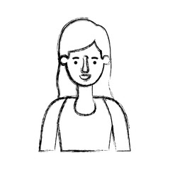 beautiful and young woman character