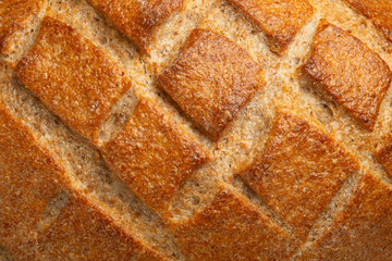 Bread texture, close up view from top.