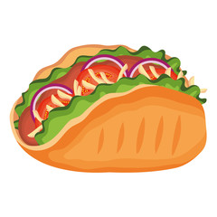 delicious mexican taco icon