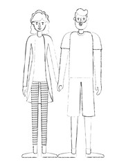 couple avatar characters icons