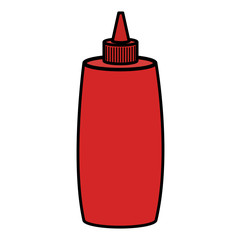 ketchup bottle isolated icon