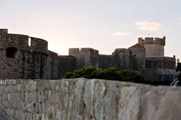 Fototapeta na wymiar City Walls in Old Town of Dubrovnik, Croatia