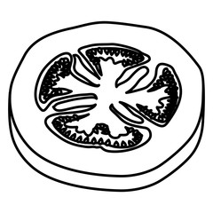 fresh tomato slice healthy food