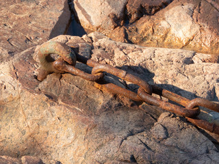 Old rusty chain