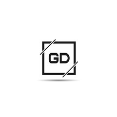 Initial Letter GD Logo Template Design