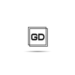 Initial Letter GD Logo Template Design