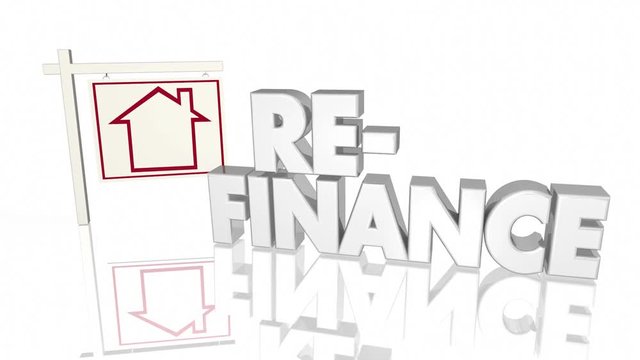 Re-Finance Mortgage Loan Debt Balance New Interest Rate 3d Animation
