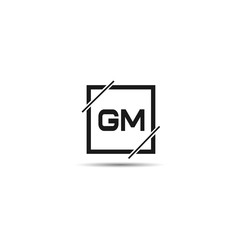 Initial Letter GM Logo Template Design