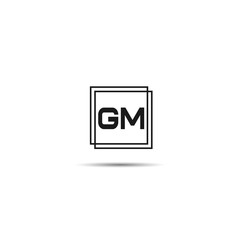 Initial Letter GM Logo Template Design