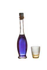 brandy on white background, isolated subject, photo in studio