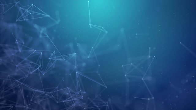 233. Dark Blue Geometric abstract connected line and dots seamless loop background. Scientific concept for your presentation. science, microbiology Modern medical technology and innovation concept