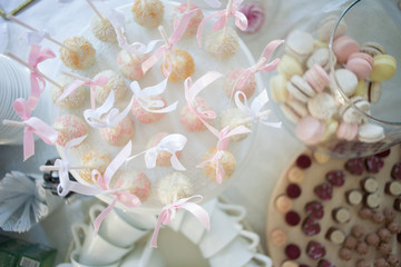 Beautiful Wedding decorations and candy bar