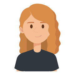 beautiful and young woman character