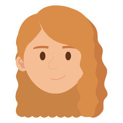 beautiful and young woman head