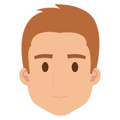 young man head avatar character