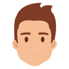 young man head avatar character