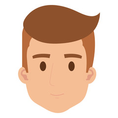 Fototapeta premium young man head avatar character