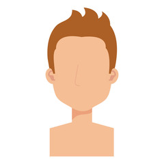 young man shirtless avatar character