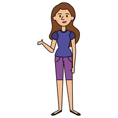 beautiful and young woman character