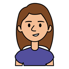 beautiful and young woman character