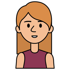 beautiful and young woman character