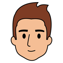 young man head avatar character