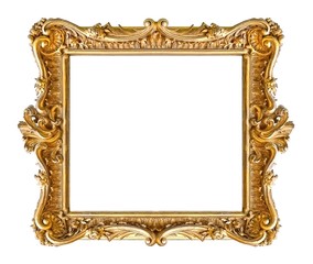 Golden frame for paintings, mirrors or photo