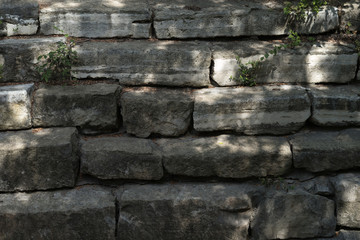 Stone steps on a sunny day in Dallas Park