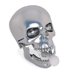 Climb out of a big silver skull