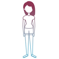 beautiful and young woman character