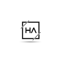 Initial Letter HA Logo Template Design