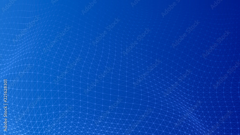 Aufkleber Abstract lines background. Connection structure. Geometric background. Abstract polygonal space. 4k rendering.