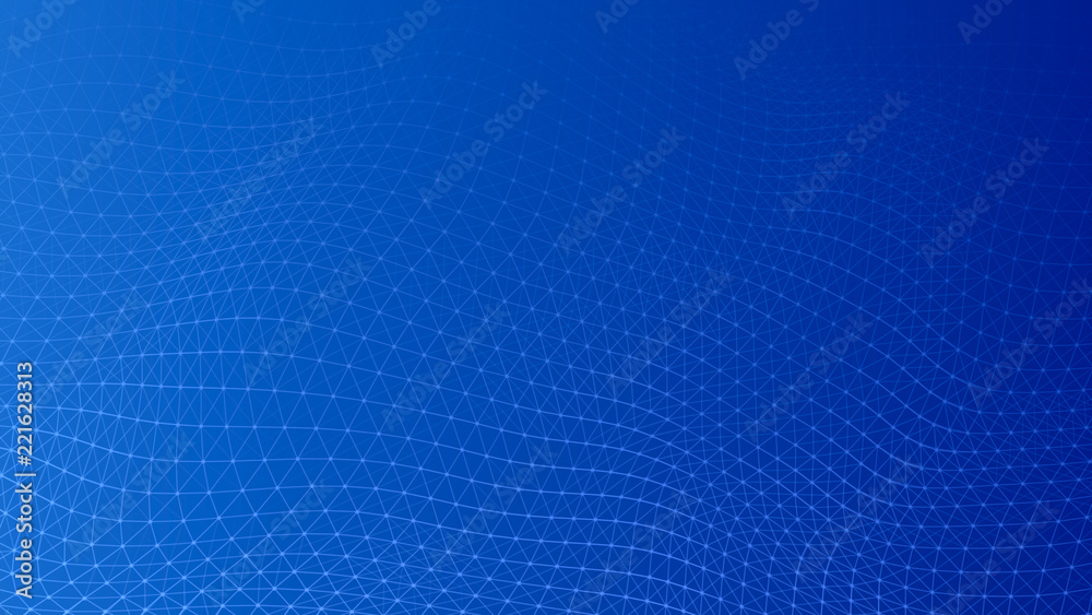 Aufkleber Abstract lines background. Connection structure. Geometric background. Abstract polygonal space. 4k rendering.