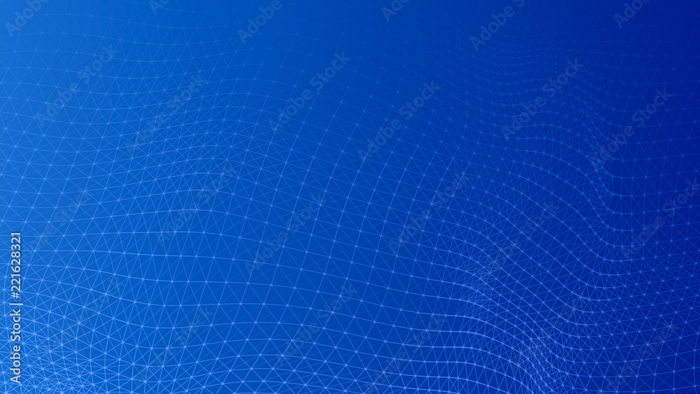 Poster Abstract lines background. Connection structure. Geometric background. Abstract polygonal space. 4k rendering.