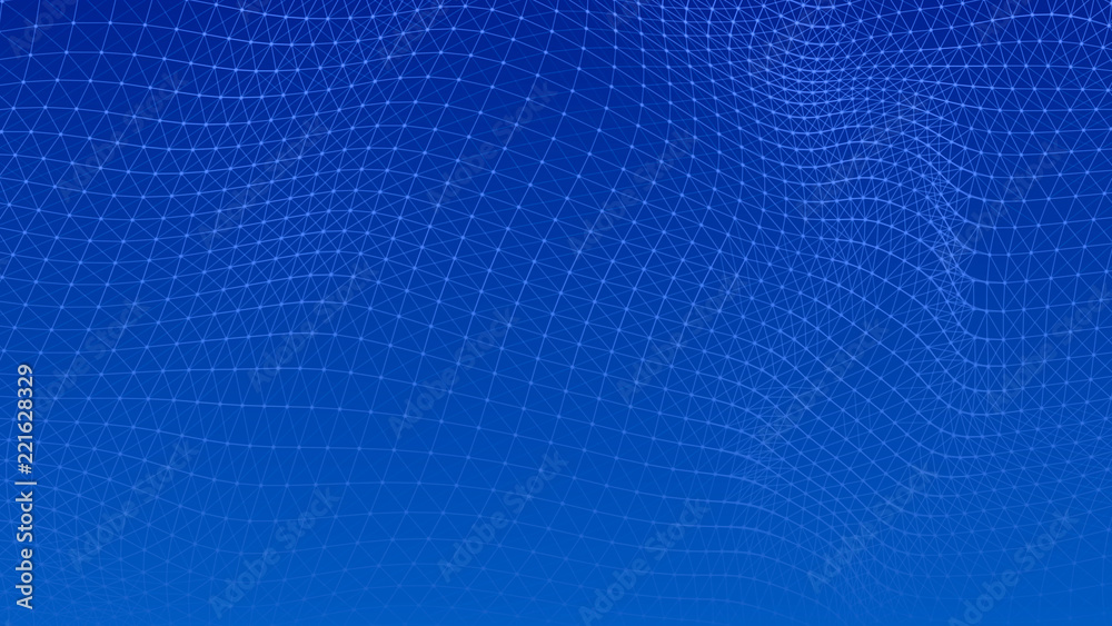 Aufkleber Abstract lines background. Connection structure. Geometric background. Abstract polygonal space. 4k rendering.