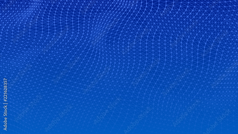 Aufkleber Abstract lines background. Connection structure. Geometric background. Abstract polygonal space. 4k rendering.