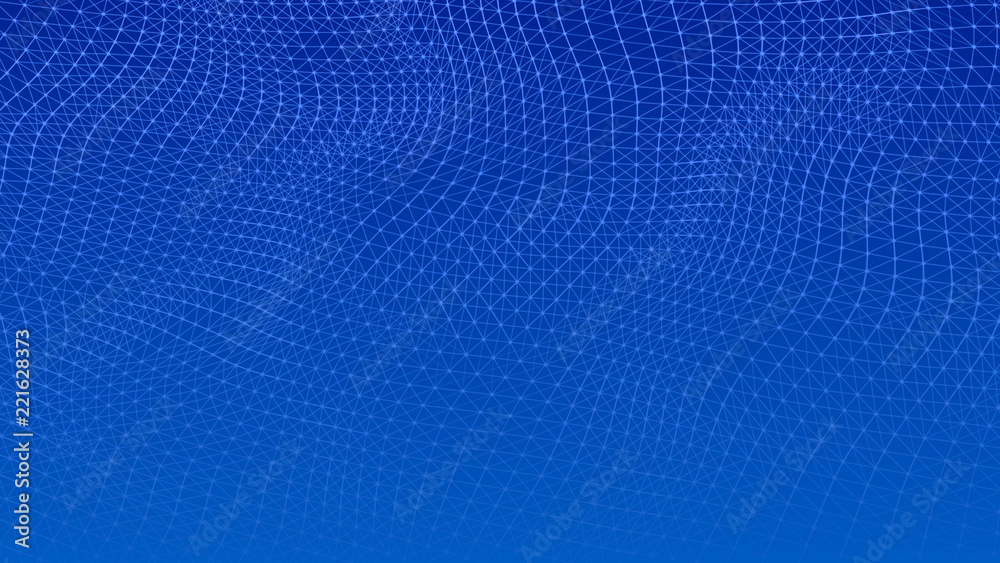 Aufkleber Abstract lines background. Connection structure. Geometric background. Abstract polygonal space. 4k rendering.