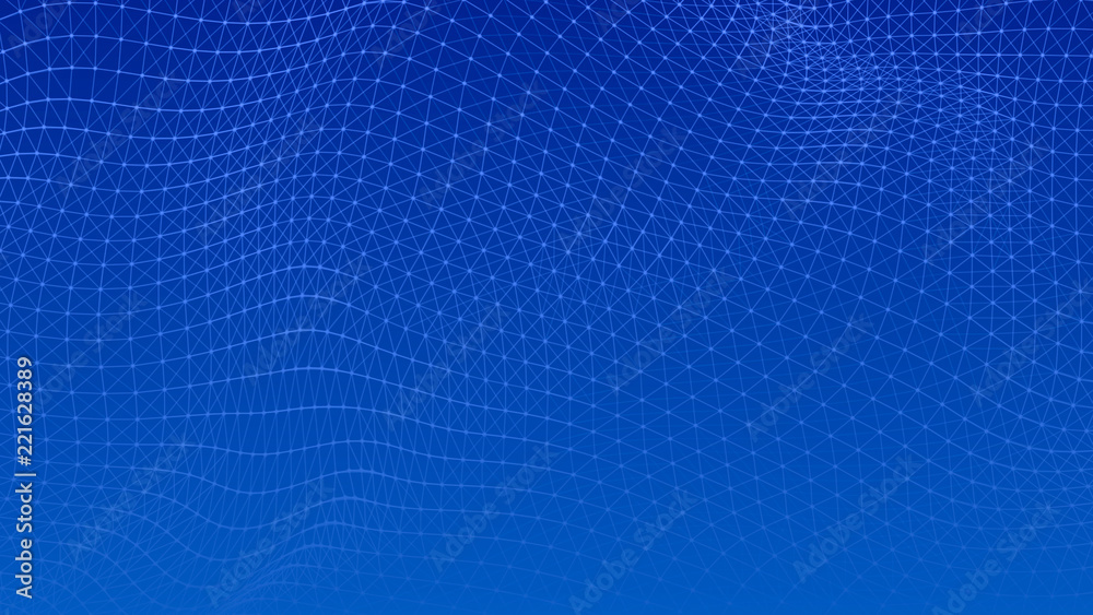 Poster Abstract lines background. Connection structure. Geometric background. Abstract polygonal space. 4k rendering.