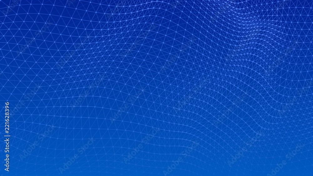 Aufkleber Abstract lines background. Connection structure. Geometric background. Abstract polygonal space. 4k rendering.