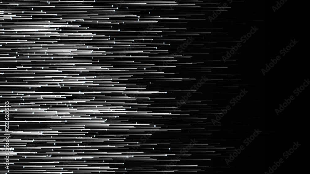 Aufkleber Abstract lines background. Connection structure. Geometric background. Abstract polygonal space. 4k rendering.