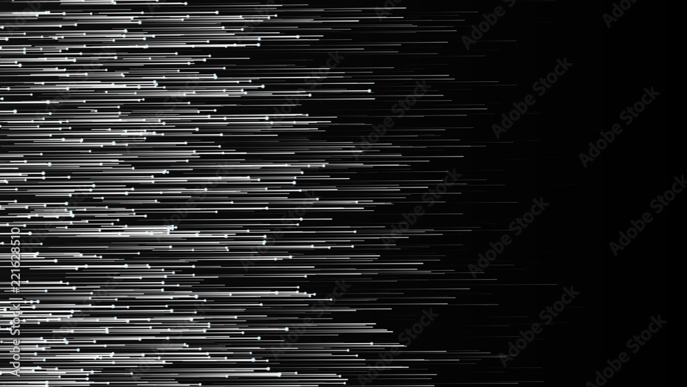 Aufkleber Abstract lines background. Connection structure. Geometric background. Abstract polygonal space. 4k rendering.