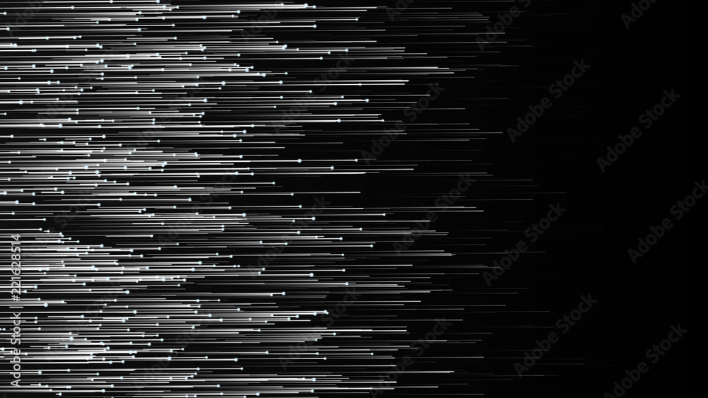 Poster Abstract lines background. Connection structure. Geometric background. Abstract polygonal space. 4k rendering.