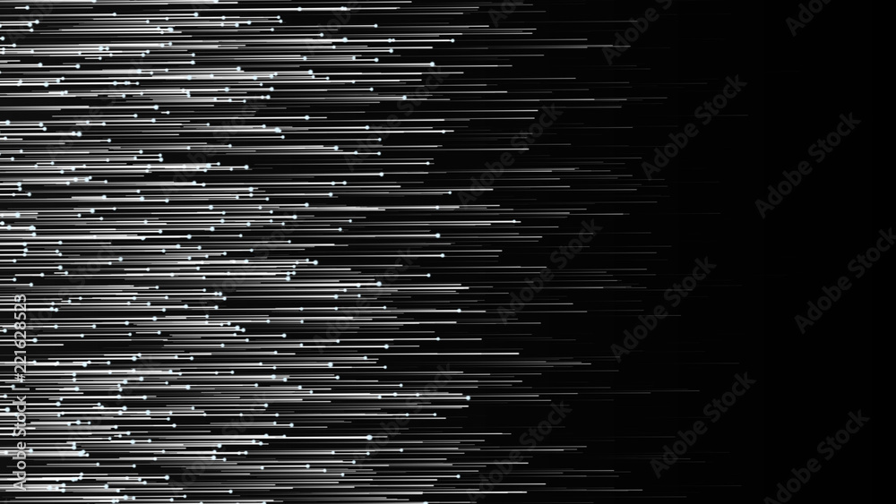 Aufkleber Abstract lines background. Connection structure. Geometric background. Abstract polygonal space. 4k rendering.